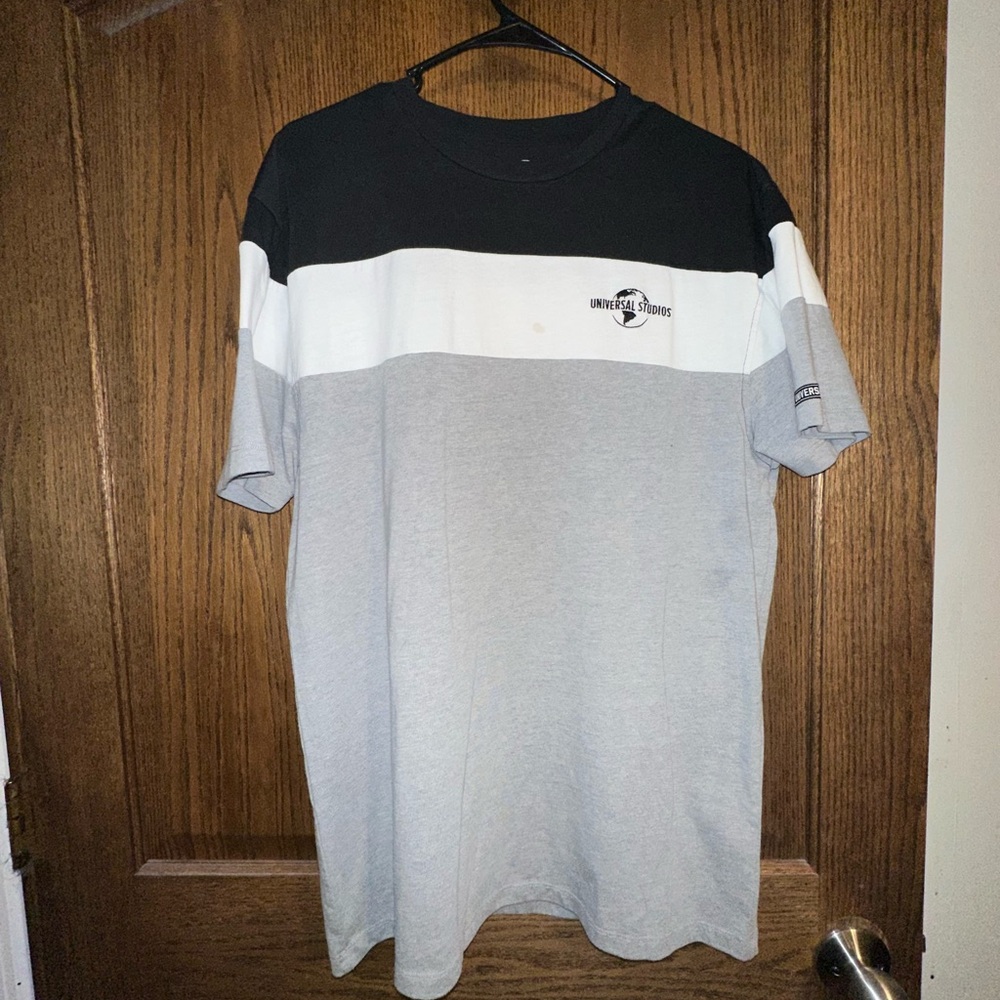 Black, White, and Gray Men's Universal Studios T-Shirt
